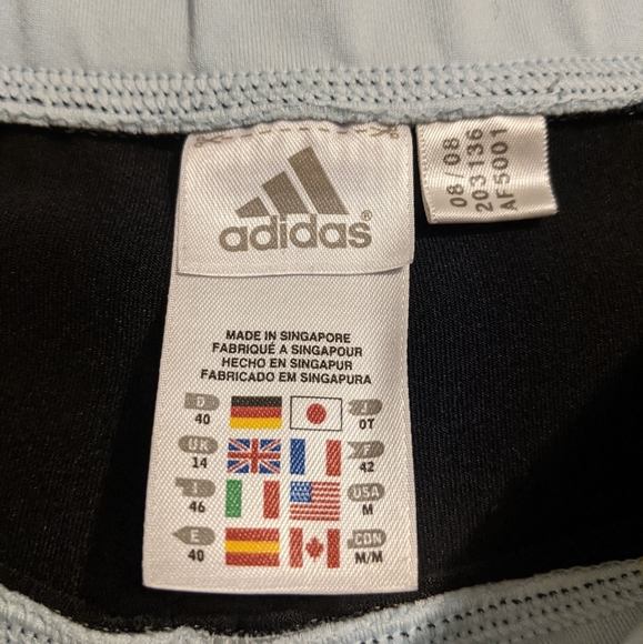 Adidas baby blue and black with leg ties - Picture 2 of 7